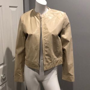Cream leather jacket